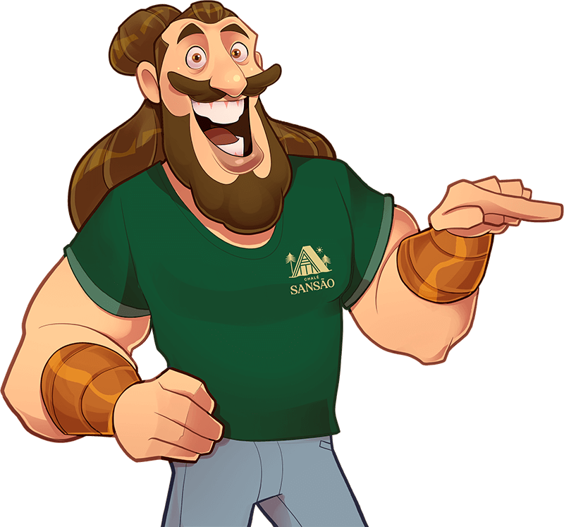 Personagem Cahlé Sansão Apontando