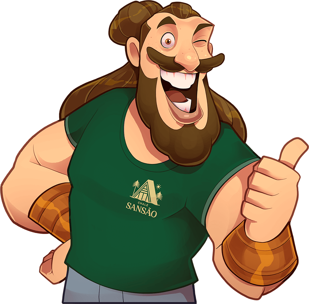 Personagem Chalé Sansão Joinha